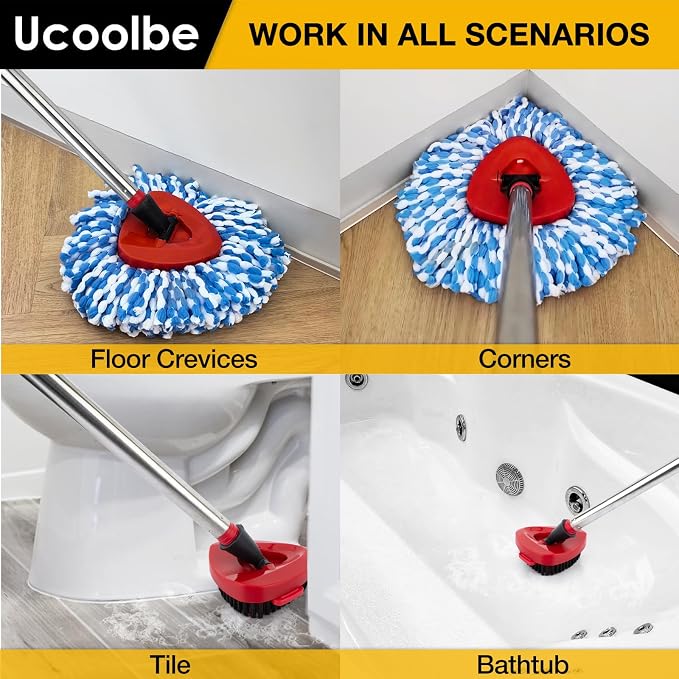 Spin Mop Replace Head for O-Cedar RinseClean 2-Tank Mop Refill, 4+3 Pack - Image 4
