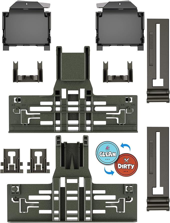 (10 Packs) Upgraded WPW10546503 Dishwasher Upper Rack Parts&W10320664/5 Dishwasher Adjuster Housing for Kitchenaid Dishwasher Parts KDTE334GPS0 KDFE104HPS0,W10546503/WPW10546503 Rack Adjuster Assembly