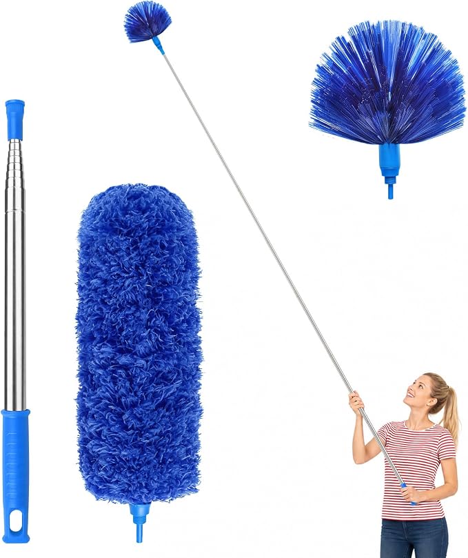 Cobweb Duster with Extension Pole 100 inches, Dusters by DELUX