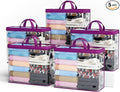 5PACK Clear Zippered Storage Bags by Hopack