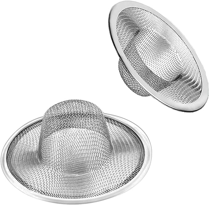2pcs Heavy Duty Stainless Steel Slop Basket Filter Trap, 3.54" Top / 1.65" Mesh by ArtioHipo