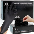 FINITEX - Black Nitrile Disposable Gloves, Powder/Latex-Free, Medical Exam 100 by FINITEX