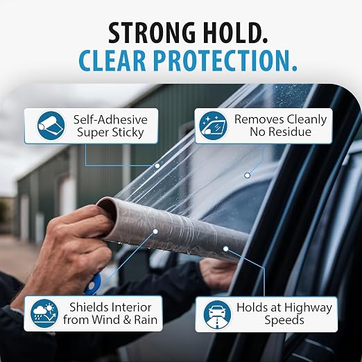Big Tape Crash Wrap for Broken Car Windows, Waterproof Film - Image 3