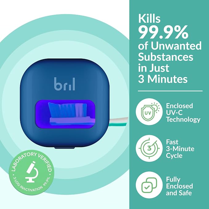 UV-C Toothbrush Sanitizer and Holder – Wall Mounted, Rechargeable, 30-Day - Image 2