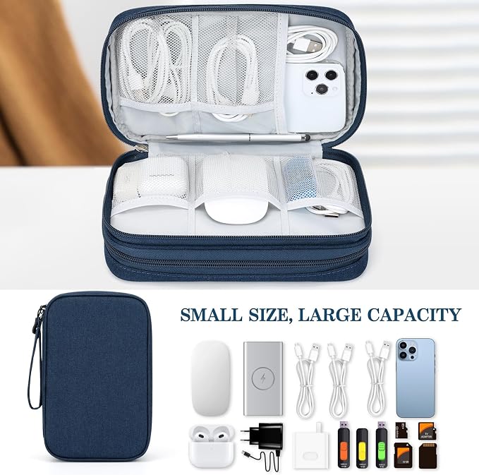 FYY Electronic Organizer, Travel Tech Pouch Bag, Waterproof, Double Layers - Image 6