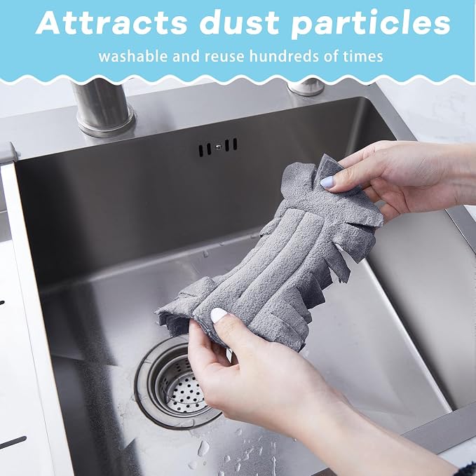 Zubebe 3 Pcs Reusable Duster Refills Fleece - Image 5