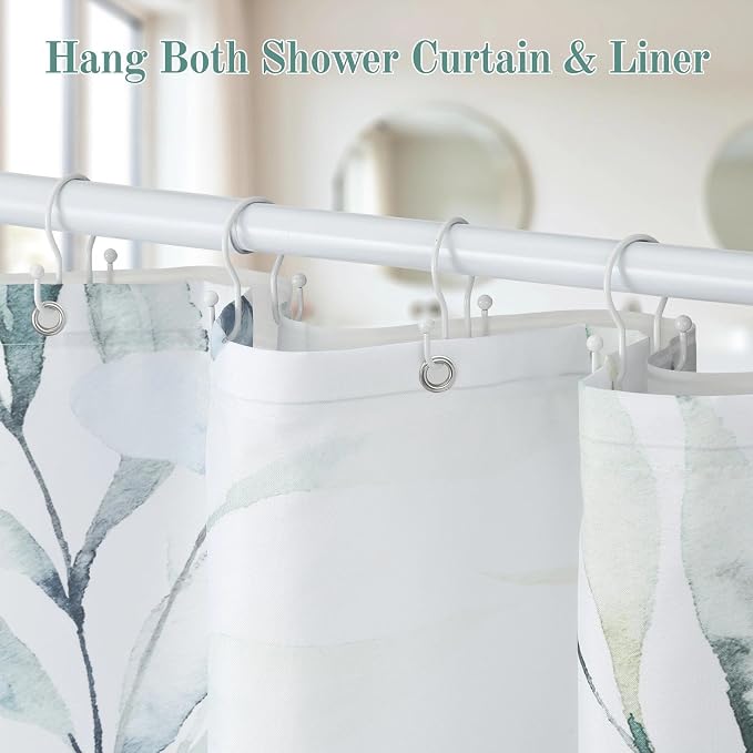 Shower Curtain Hooks, Stainless Steel Shower Curtain Hangers, Metal Shower - Image 6
