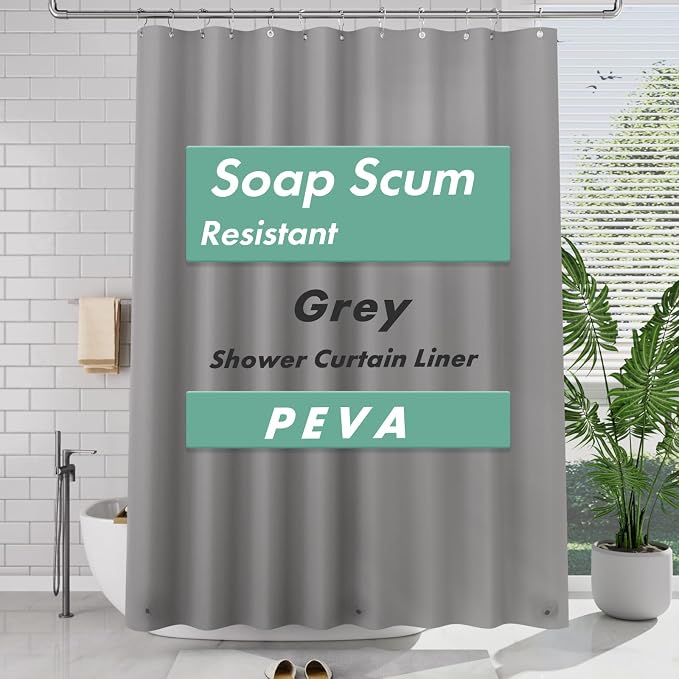 AmazerBath Extra Long Shower Curtain Liner, 72x84 Plastic Shower Curtain Liner - Image 8
