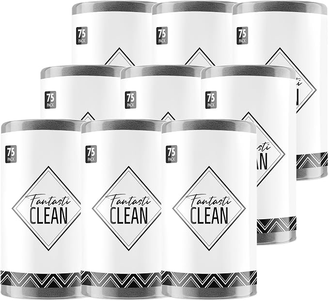 Fantasticlean Microfiber Cleaning Cloth Roll-675 Sheets | 12'' by 12'' by Fantasticlean