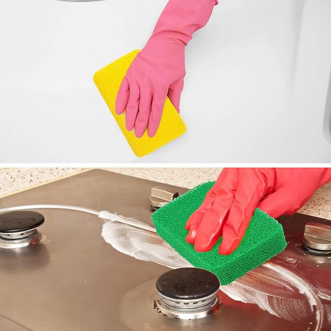 Patelai 10 Pcs Silicone Sponge for Dishes, Kitchen Silicone Dish Scrubber | - Image 5