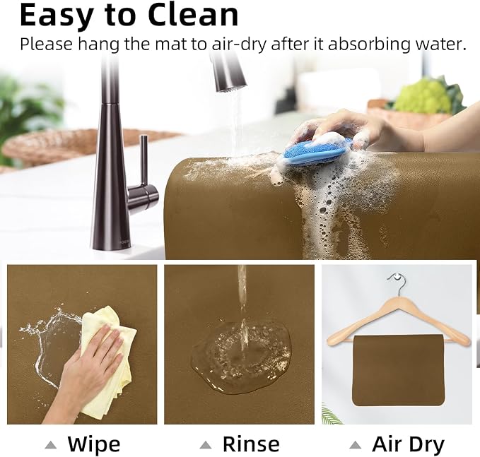 LOPNUR Large Dish Drying Mat for Kitchen Counter, Quick-Drying & Heat-Resistant - Image 9