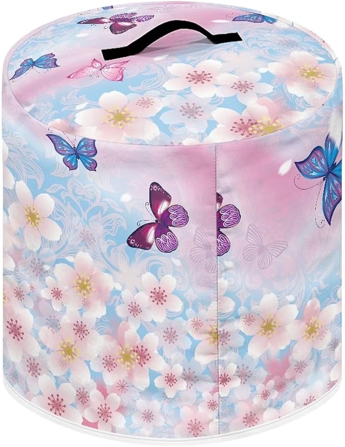 Cherry Blossom and Butterfly Print Appliance Cover Dust Cover for 6 Quart,Electric Pressure Cooker Rice cooker,Air Fryer and Crock Pot, Machine Washable