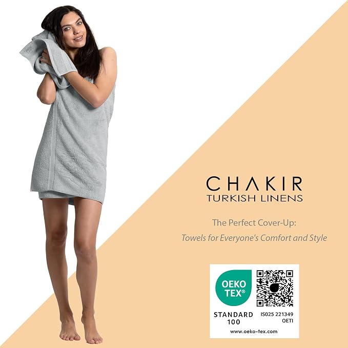 Chakir Turkish Linens 100% Cotton 6-Piece Towel Set, Oeko-Tex Certified: 2 Bath - Image 3