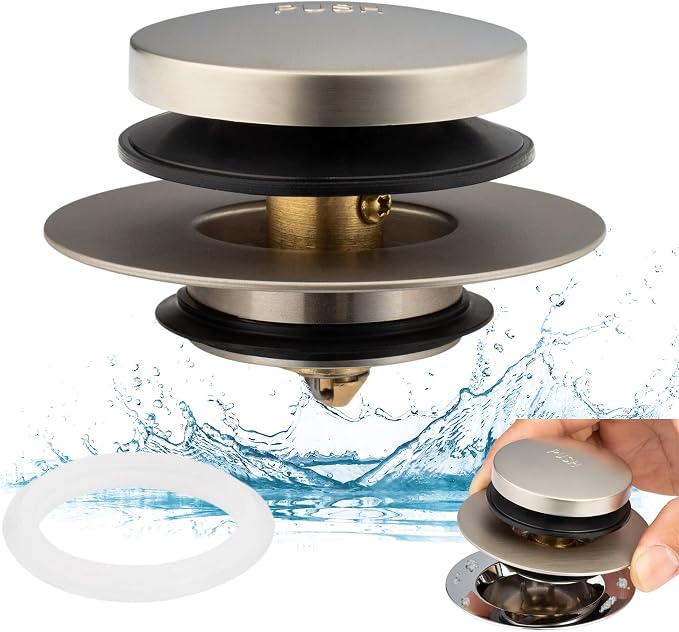 Universal Tip Toe Bath Drain Stopper and Cover, Bathtub Drain Stopper, Replaces by Artiwell