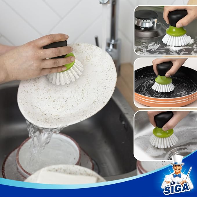 MR.SIGA Dish Scrub Brush, Palm Brush Dish Scrubber, sink cleaning, palm scrubber - Image 5