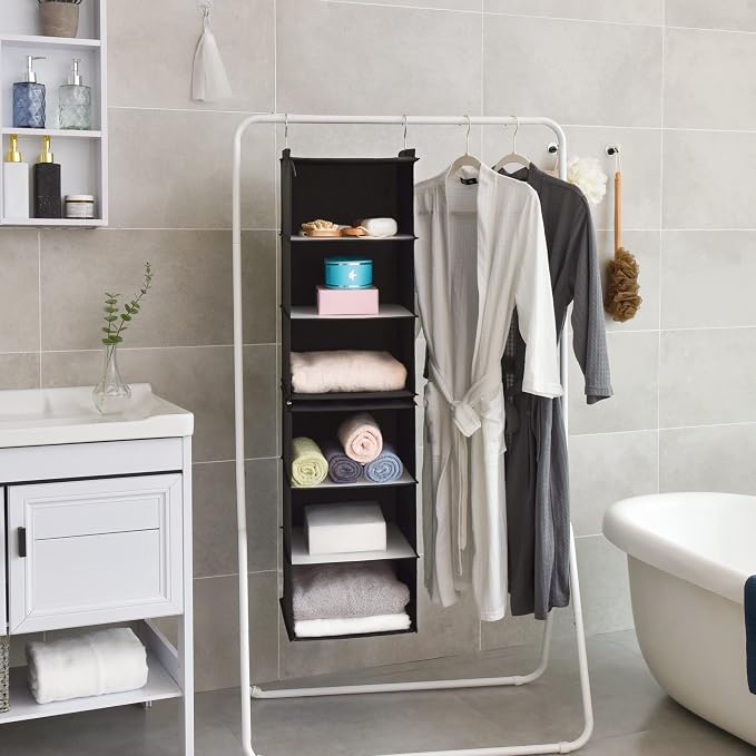GRANNY SAYS 6-Shelf Hanging Closet Organizer, Foldable Storage, No-Sag Support - Image 5