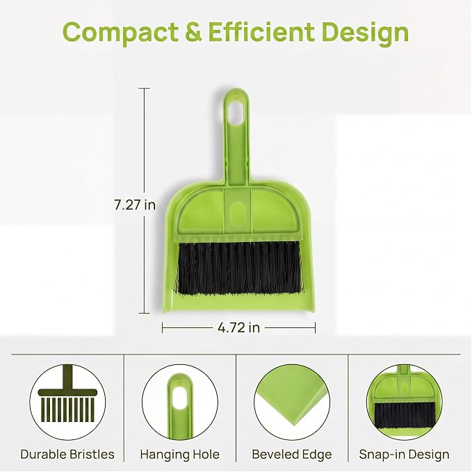 Healifty 12 Pack Mini Broom and Dustpan Set - Image 2