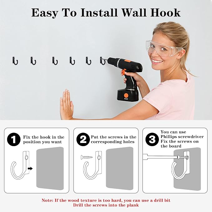 Hajoyful Coat Hooks-120 Pack Farmhouse Hooks - Image 4