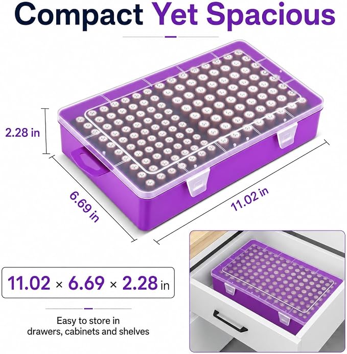 Xuerdon 134-Slot Battery Organizer Storage Case - Image 4