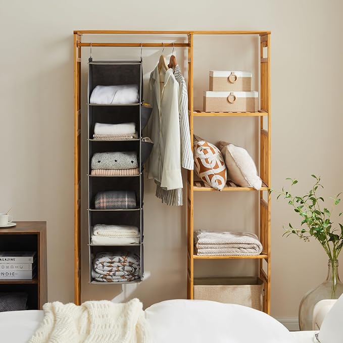 YOUDENOVA Hanging Closet Organizer and Storage, 2 Packs, 2 Side Pockets - Image 5