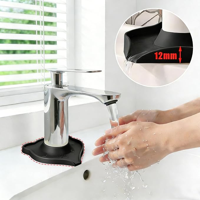 Compact Silicone Kitchen Sink Faucet Splash Proof Mat, Tap Water Diversion - Image 7