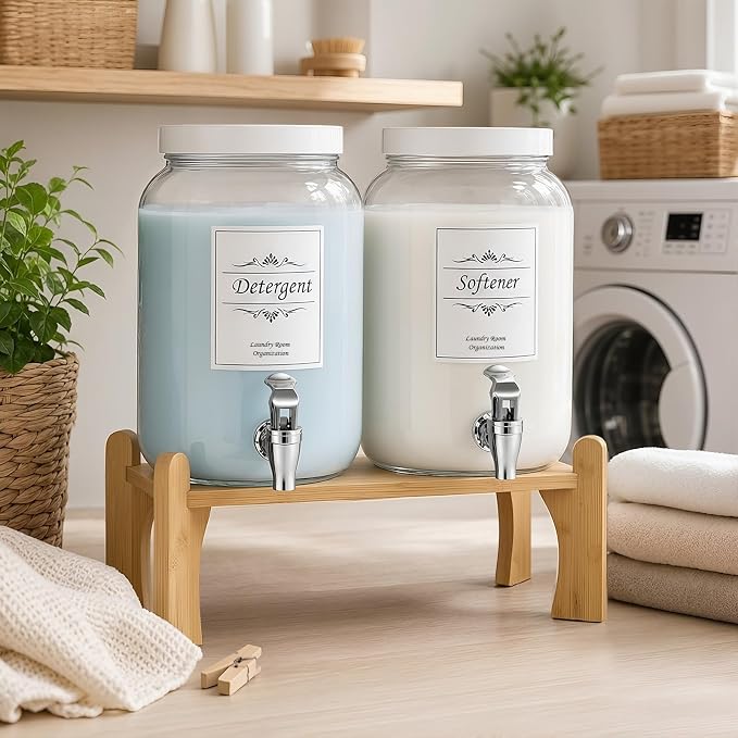1 Gallon Glass Liquid Laundry Detergent Dispensers - Image 5