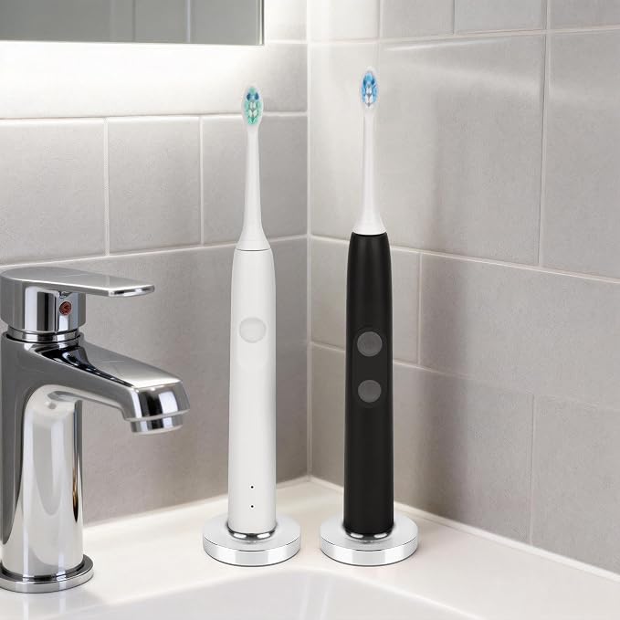 2Pack Silver Electric Toothbrush Holder - Image 6