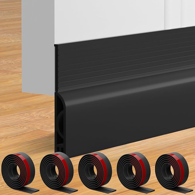 5Pack Door Draft Stopper, Blocks Cold Air, Dust & Light by Ormein