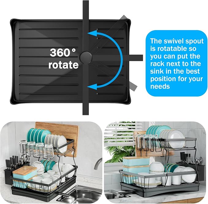 7 code 2-Tier Large Dish Drying Rack - Image 2
