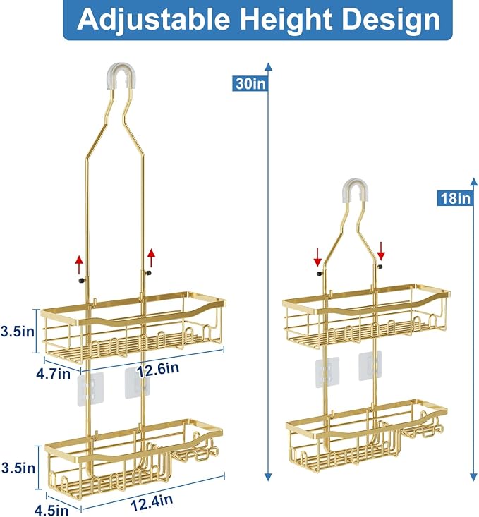 Shower Caddy, Extended Length Shower Organizer - Image 2