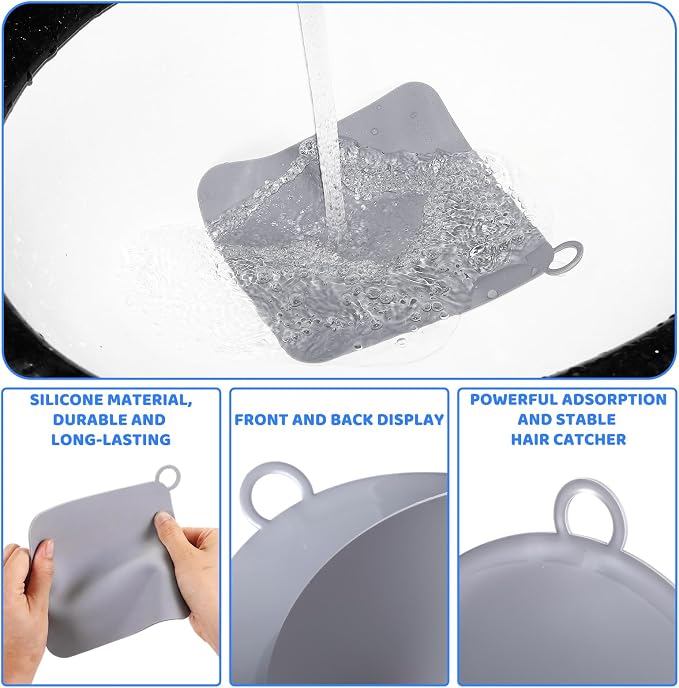 6 Pack Drain Covers for Bugs, 6 X 6 Inch, Round and Square, Anti Odor and - Image 4