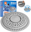 Shower Drain Hair Catcher Silicone Flat Floor Strainer Protector | Gray by zaa