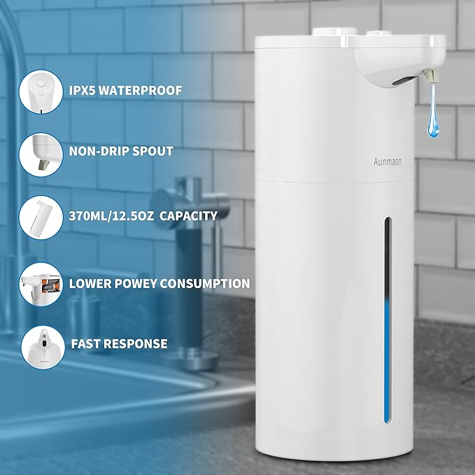 Automatic Soap Dispenser Touchless, Kitchen & Bathroom, Hands-Free, Adjustable - Image 5