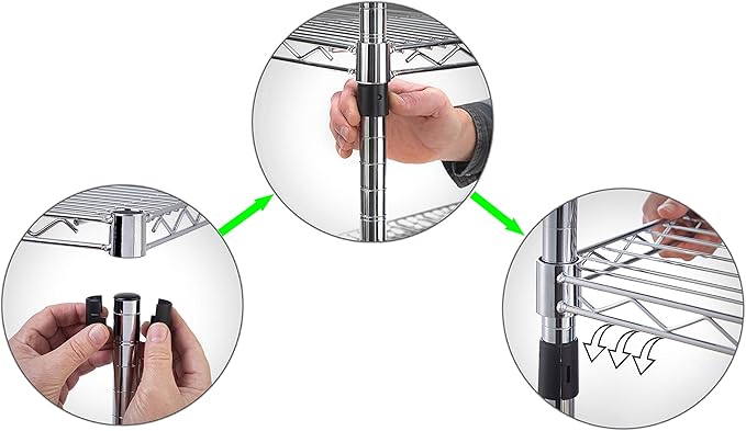 14" Deep x 30" Wide x 27" Height Wire Shelving Kit | 3-Tier | NSF Commercial Storage Rack Unit