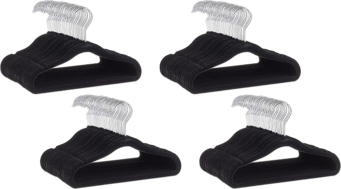 Amazon Basics Kids Space Saving Velvet Non-Slip Clothes Hangers by AmazonBasics