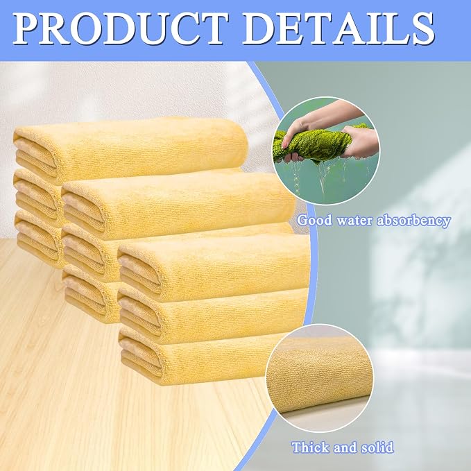 9 Pcs Extra Large Microfiber Cleaning Cloth, Microfiber Towels - Image 3