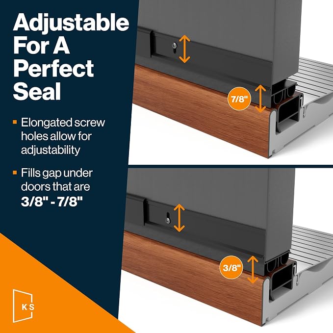 Adjustable Double Bubble Door Sweep & Draft Stopper | Under Door Seal - Image 3