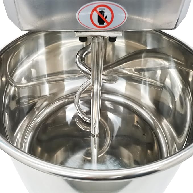 Commercial Stand Dough Mixer, 30L Dual Rotating Dough Blender Kneading Machine with 2 Speeds Adjustable, All Stainless Steel Dough Mixing Machine, Baking Equipment for Bakery Pizzeria