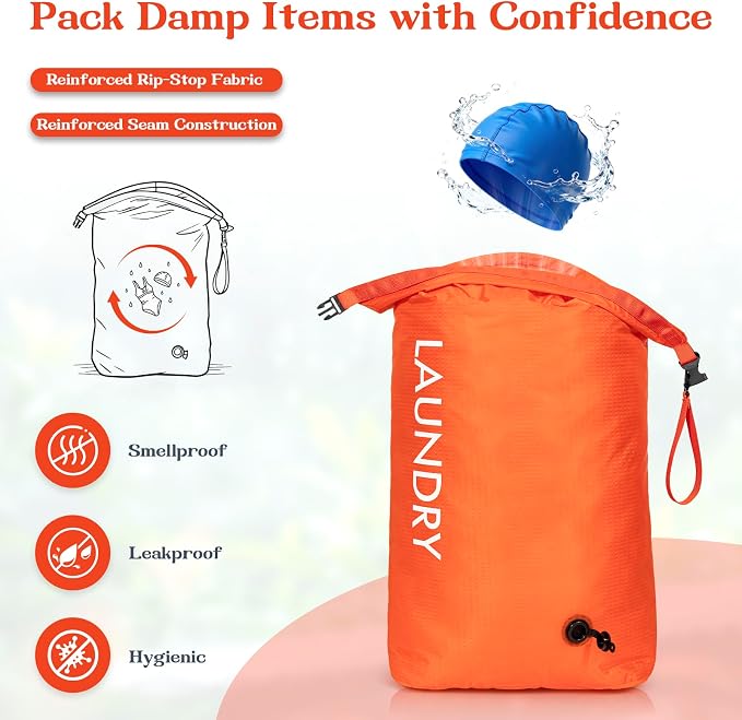 Travel Laundry Bag, Vacuum Compression Dirty Clothes Travel Bag - Image 3