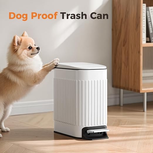 TrashAid Slim Bathroom Trash Can - Image 6