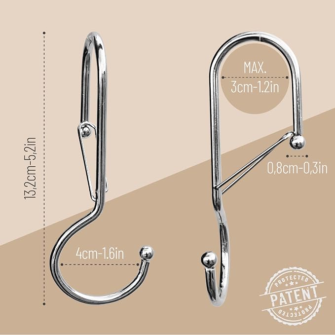 6 Purse Hanger for Closet. Tote Hanger. S-Shaped Hooks S Hooks Twist Design. - Image 3