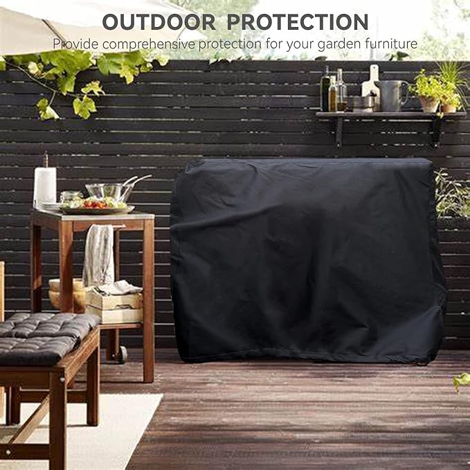 Outdoor Pizza Oven Table Cover for Nuuk Three-Shelf Heavy Duty Rolling Outdoor Pizza Oven Table and ooni Pizza Oven Stand Modular Table,600D Heavy Duty Waterproof Cover,Black