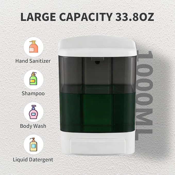 Manual Soap Dispenser 33oz Wall Mount Commercial Hand Soap Dispenser - Image 5