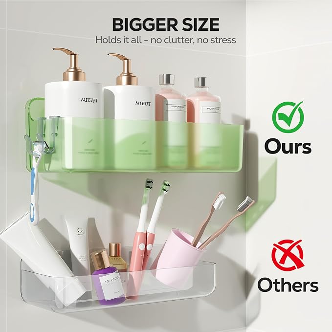 Nieifi Adhesive Shower Shelves, 5 Pieces - Image 4