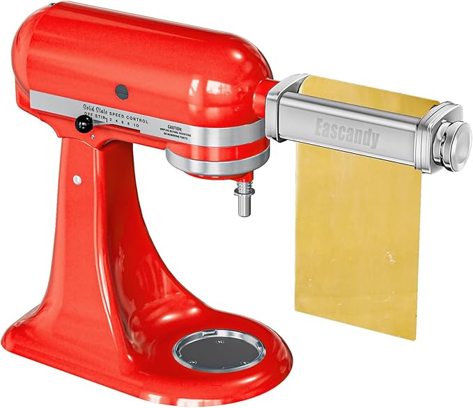 Pasta Roller Attachment for KitchenAid, Stainless Steel Dough Sheeter Attachment for KitchenAid Stand Mixer, 8 Gears Adjustable Thickness.