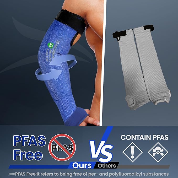 Schwer 2 Pairs AIR-SKIN ANSI A6 Cut Resistant Arm Sleeves for Men & Women S902, Non-PFAS Arm Protectors for High Risk Work, Arm Protectors for Thin Skin, Gardening Sleeves for Farming