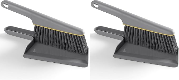 Lumkew Small Broom and Dustpan Set, Hand Mini Dust-Pan and Brush, Handheld by Lumkew