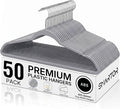Plastic Hangers 50 Pack, Thin Hangers by Smartor