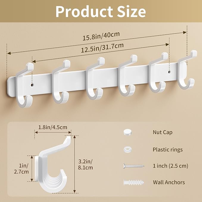 Coat Rack Wall Mount Heavy Duty, Wall Coat Hanger - Image 5