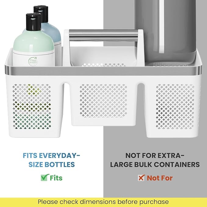 BYUNER Plastic Shower Caddy Dorm: Portable Shower Basket Tote - Image 7